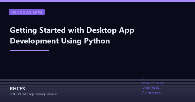 Getting Started with Desktop App Development Using Python