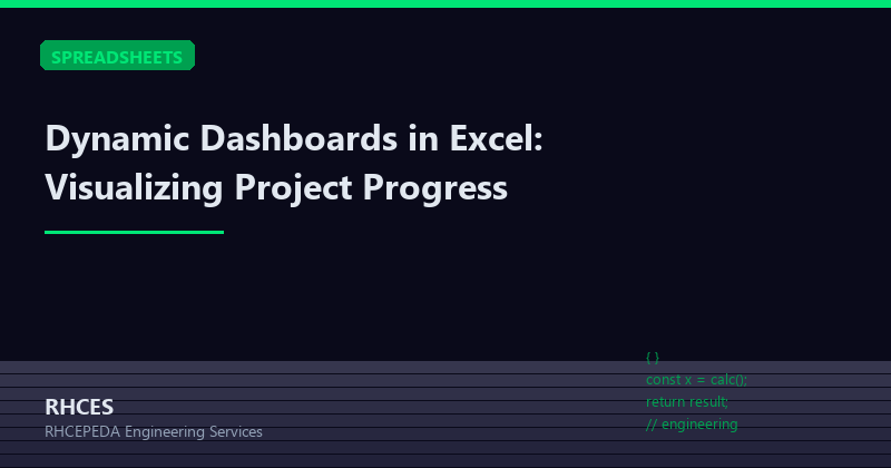 Dynamic Dashboards in Excel: Visualizing Project Progress