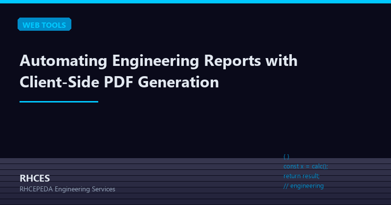 Automating Engineering Reports with Client-Side PDF Generation