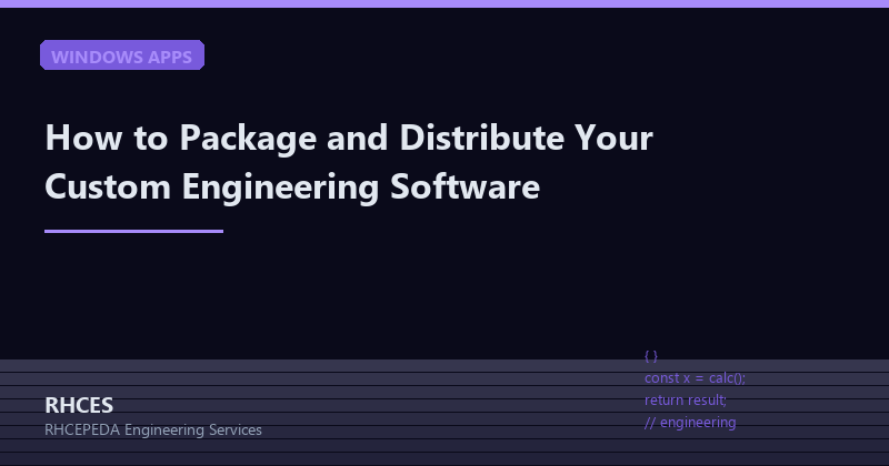 How to Package and Distribute Your Custom Engineering Software