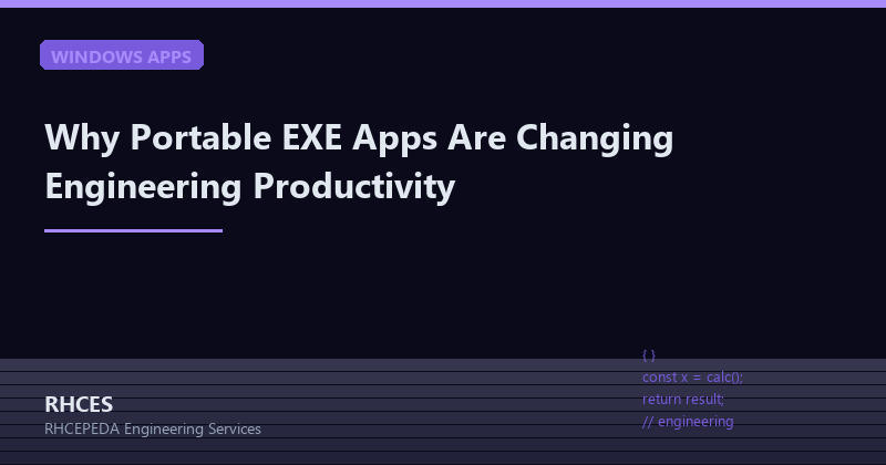 Why Portable EXE Apps Are Changing Engineering Productivity
