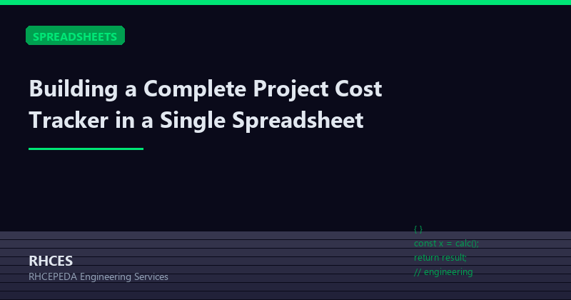 Building a Complete Project Cost Tracker in a Single Spreadsheet