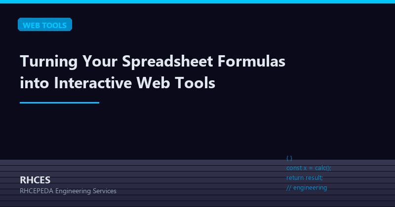Turning Your Spreadsheet Formulas into Interactive Web Tools